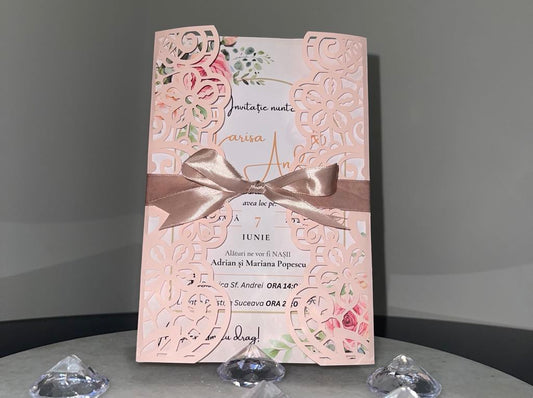 Wedding Invitation - Pink Cut